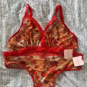 Uye Surana Fruit Punch Printed Thong & Bralette 2X/3X Set